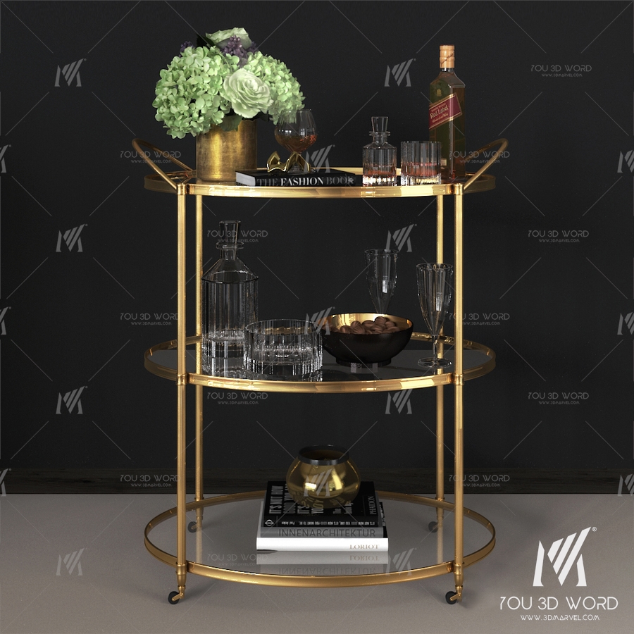 Arteriors - Connaught Bar Trolley